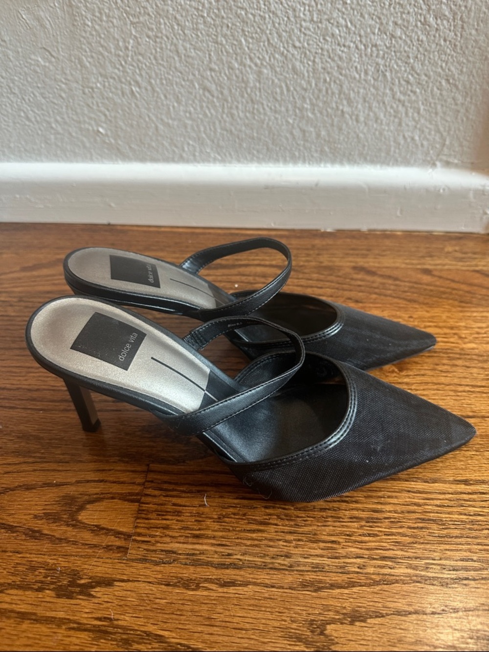 Dolce Vita Mesh Black Heel - Picture 2 of 4